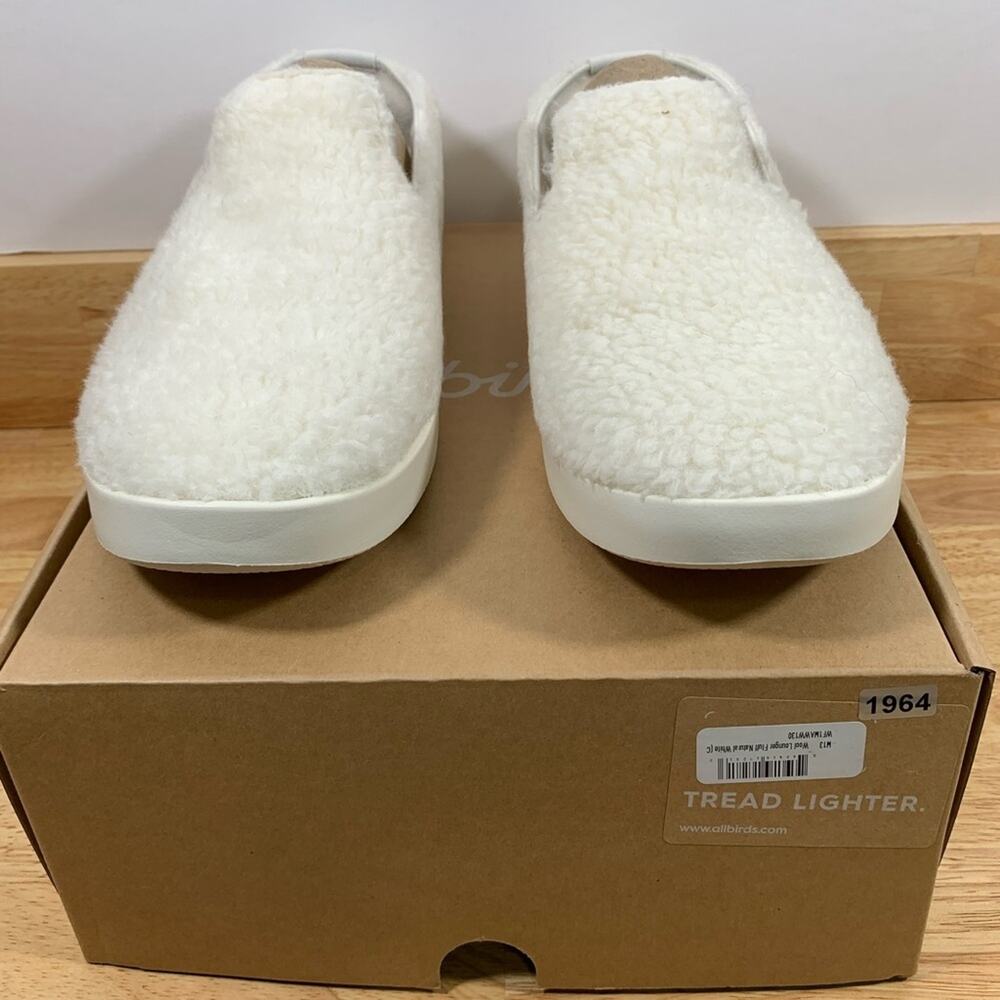 NEW Wool Lounger Fluff Mens 13 Natural White Cream‎ Merino Wool MF1MAWW130